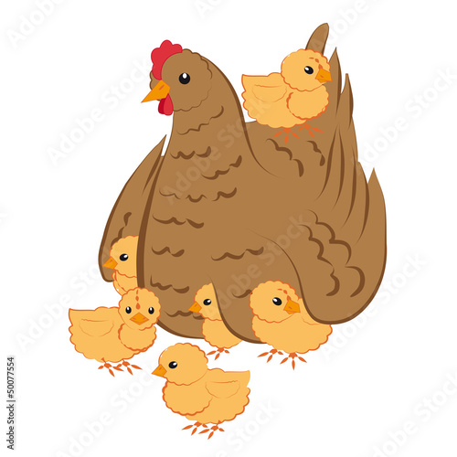 hen with chickens
