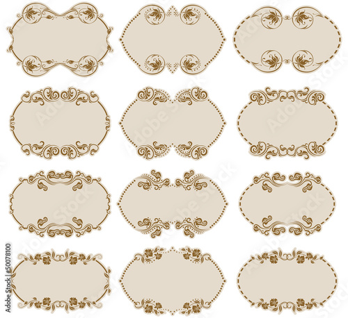 Set of ornate vector frames