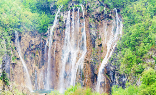 Waterfalls in Plitvice Lakes National Park, Croatia, horizontal