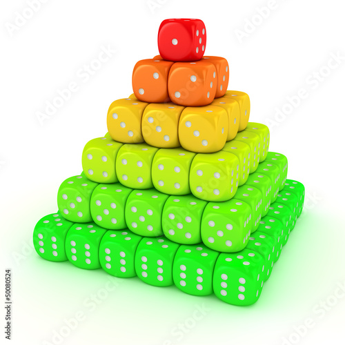 Pyramid from dice