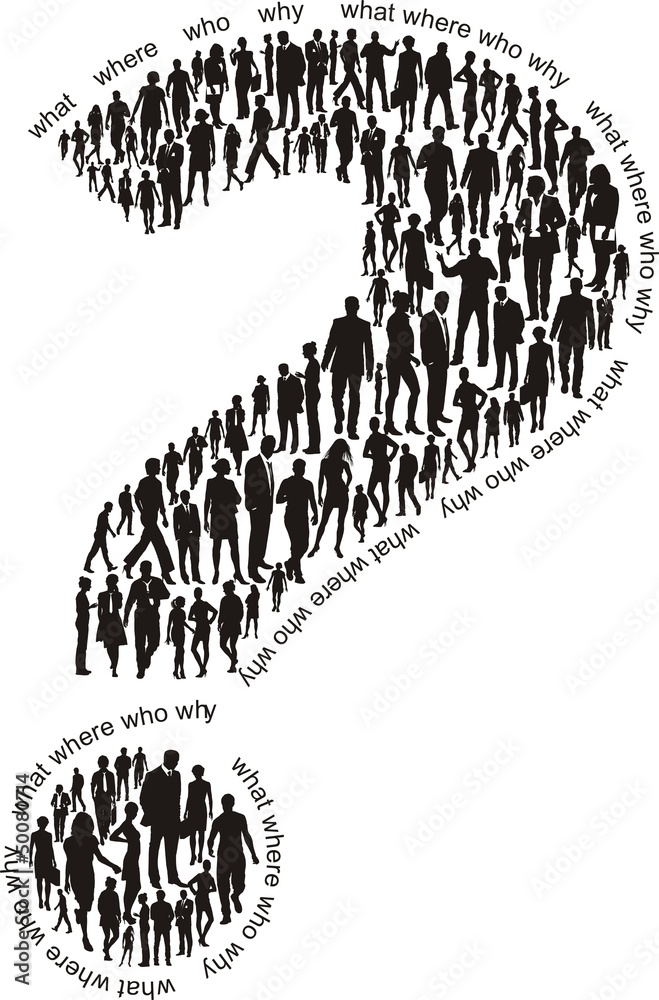 Fototapeta premium Vector illustration of a question mark