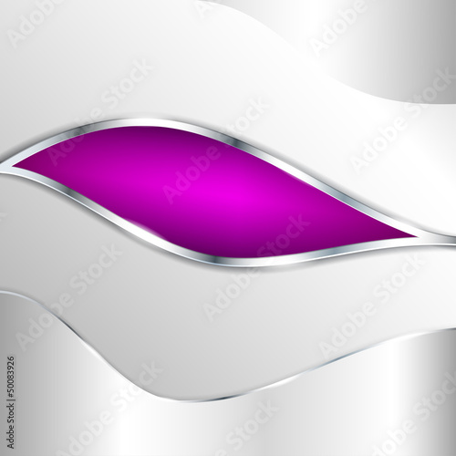 Abstract metallic background with violet element