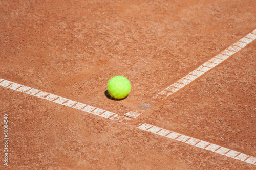 tennis ball at the t line © Ryzhkov Oleksandr