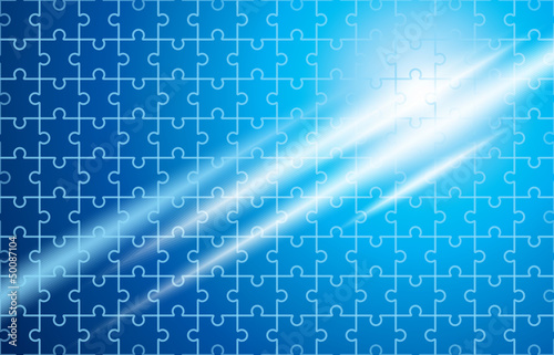 puzzle with shiny rays background