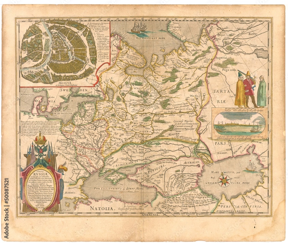 Naklejka premium Europe old map