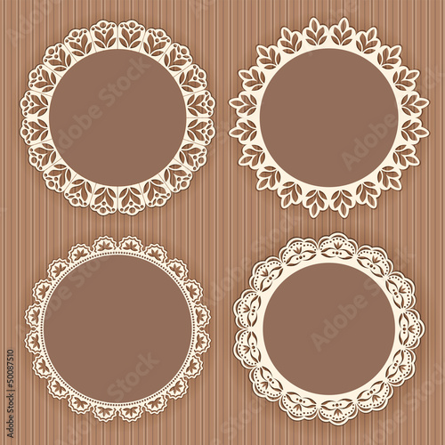 Collection lace frames.