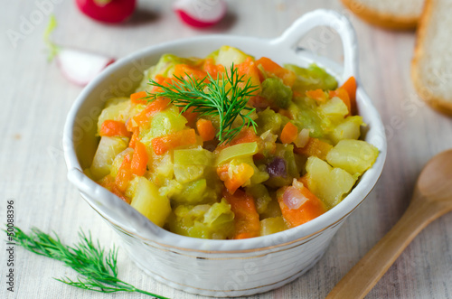 Vegetable stew zucchini , carrots and potatoes