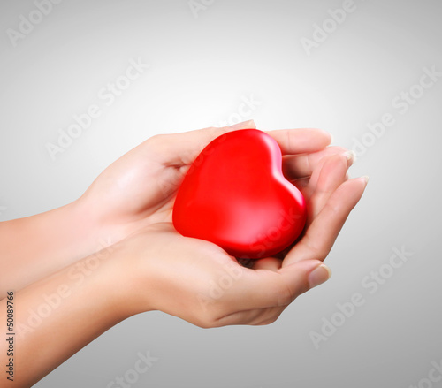Heart in a hands