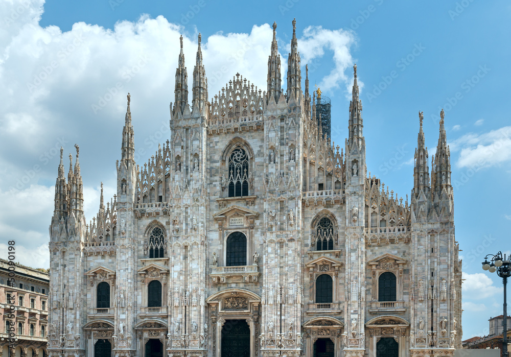 Milan Cathedral or Duomo di Milano (Italy).