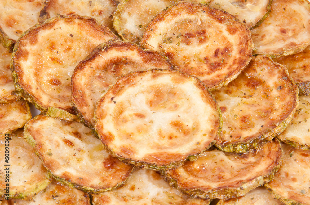 Fried squash rings with spices. Fried squash rings with spices.