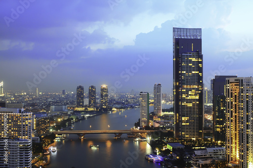 Bangkok city at twilight