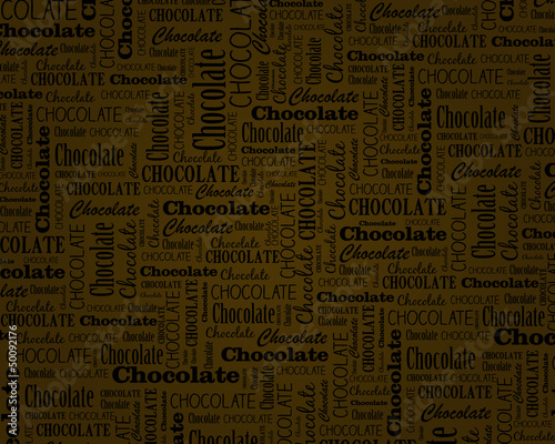 chocolate text dark background