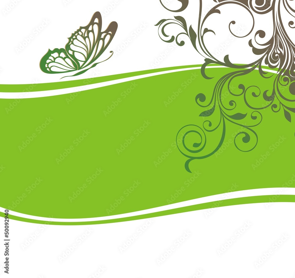 Floral spring background with butterfly Floral spring background with butterfly