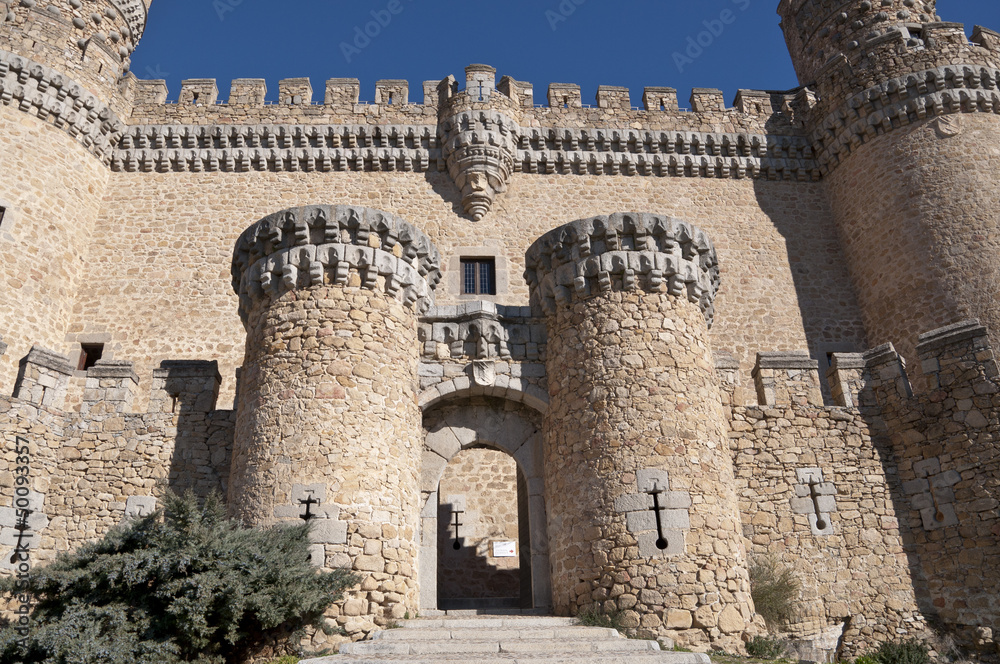 Entrance door of the New Castle of Manzanares el Real