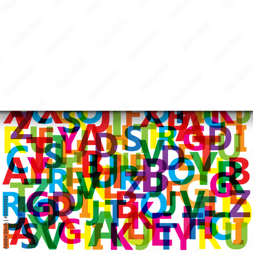 Vector Abstract Colour Alphabet Vector Abstract Colour Alphabet