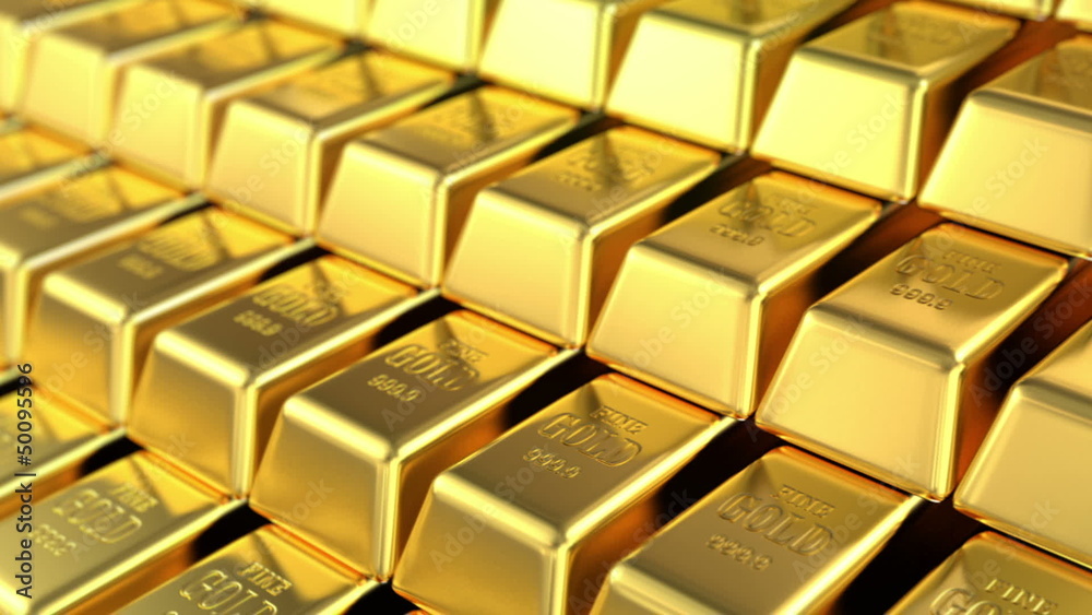 stock of gold, seamless looping 3d animation stock of gold, seamless looping 3d animation
