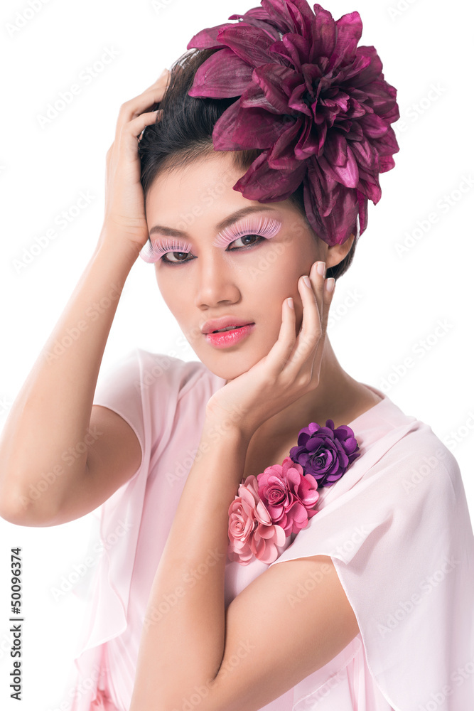 Naklejka premium Spring lady
