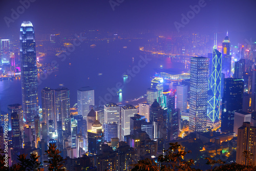 Wallpaper Mural Hong Kong at Night Torontodigital.ca