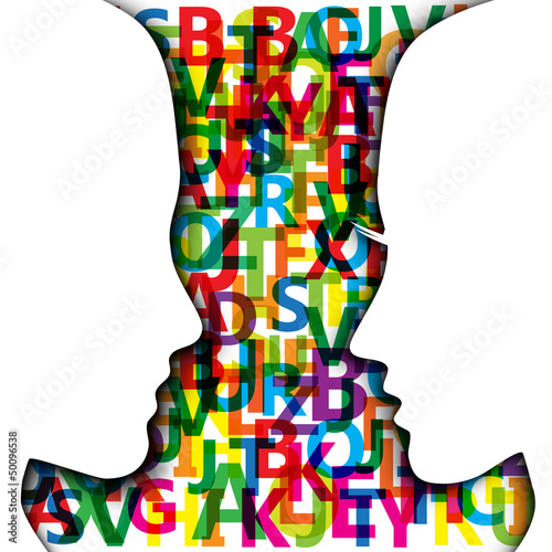 Vector Abstract Colour Alphabet