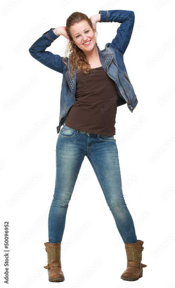Pretty Woman with Hands in Hair Pretty Woman with Hands in Hair