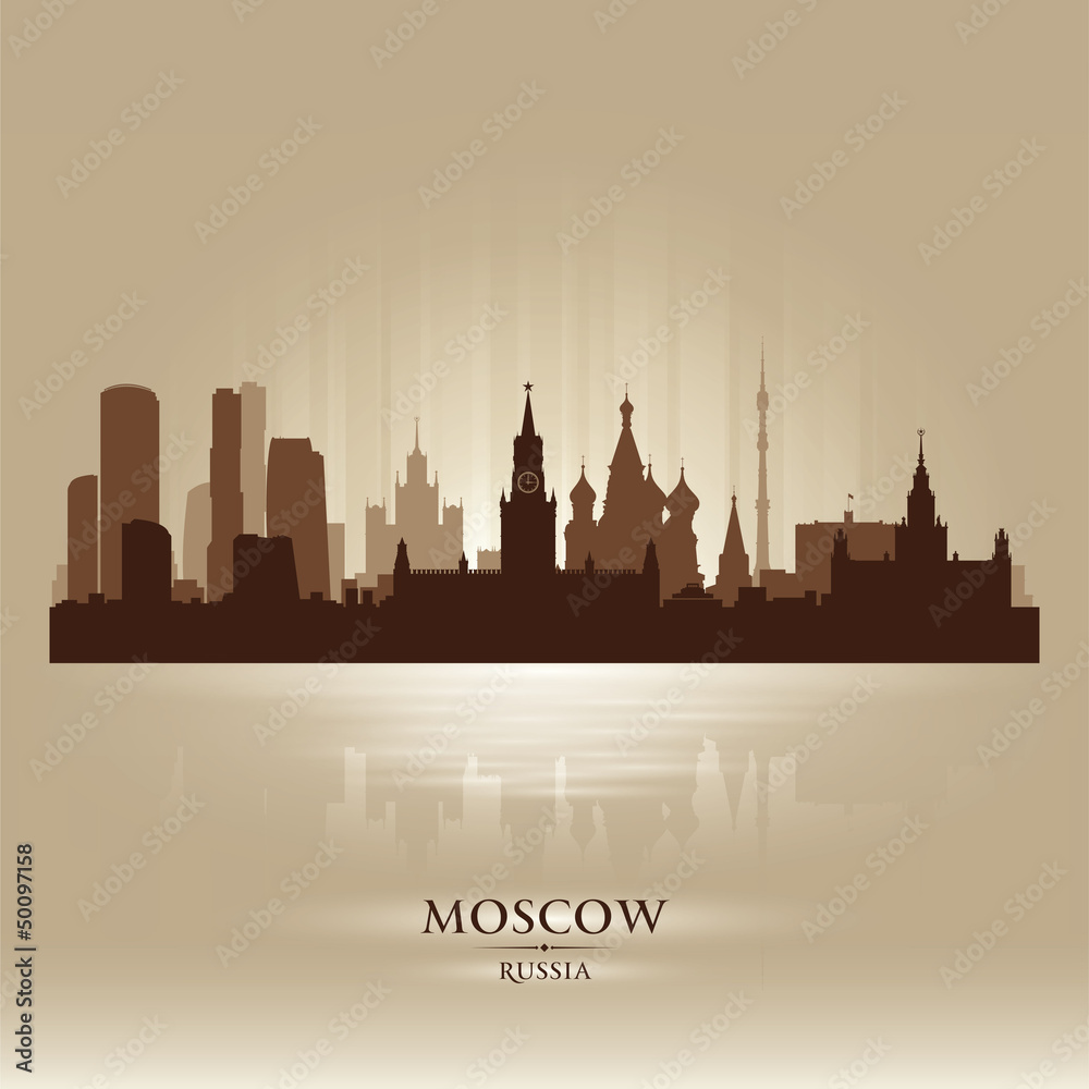 Moscow Russia skyline city silhouette
