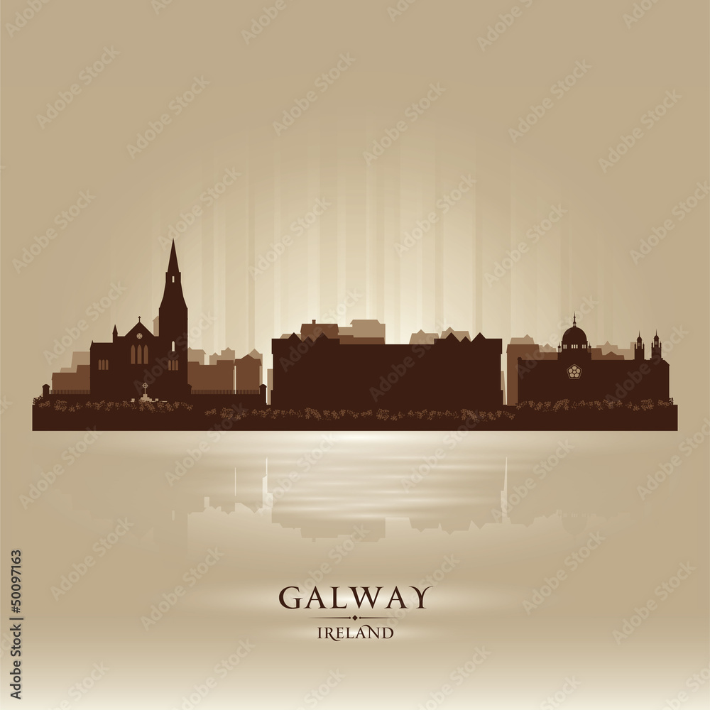Galway Ireland skyline city silhouette