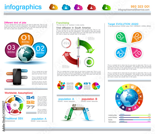 Infographic design template with cloud concept