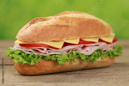 Sub Sandwich mit Schinken