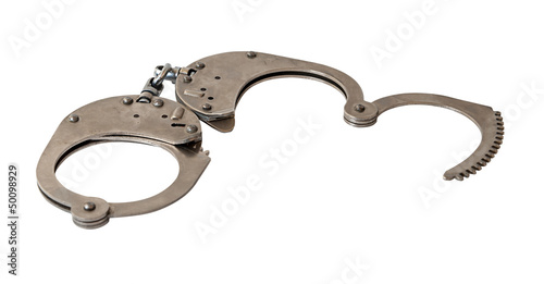 handcuffs isolated on white background