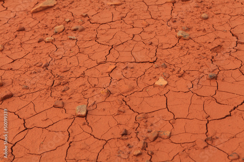 Dried out soil texture