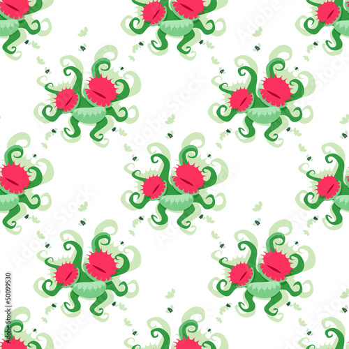 Wallpaper Mural Flower pattern Dionea muscipula Torontodigital.ca