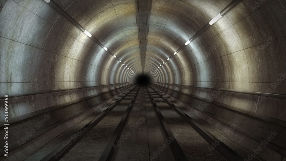 Train metro tunnel loop