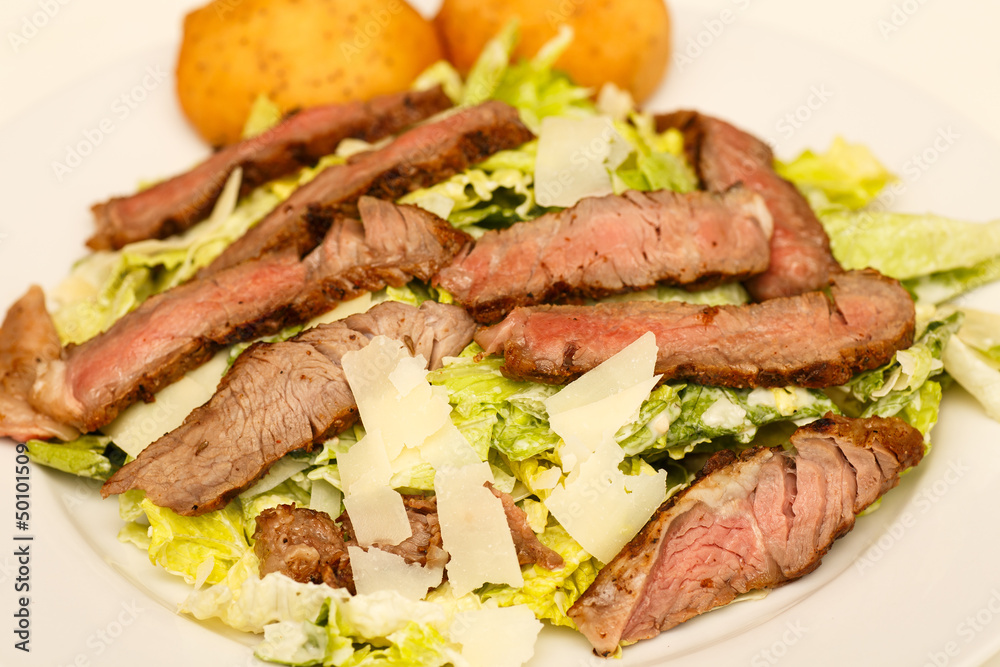 Caesar Salad with Beef