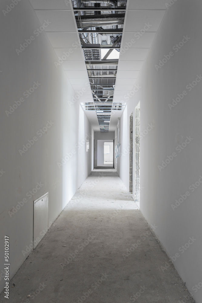 Unfinished building interior