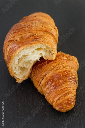 croissant on dark background