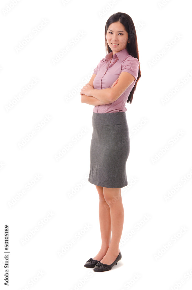 Smiling Asian Chinese Business Woman. Businesswoman in pink smil Smiling Asian Chinese Business Woman. Businesswoman in pink smil