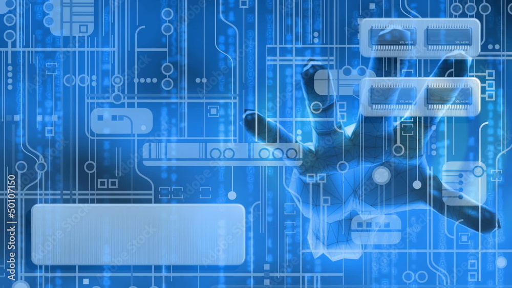 Hand - Matrix - touch screen - Platine