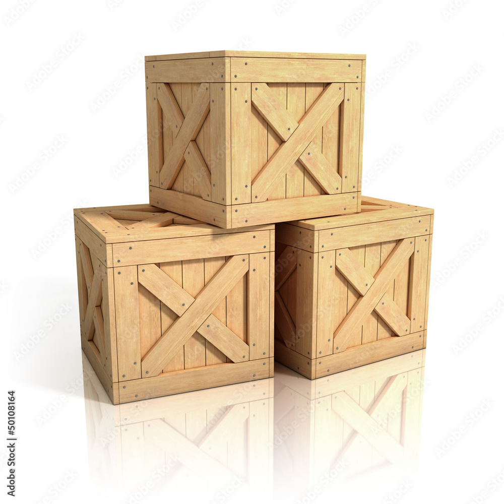 stack of wooden crates stack of wooden crates