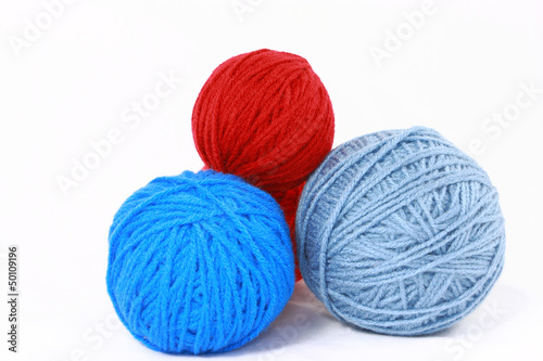 Balls of yarn for knitting, crocheting, and other crafts.