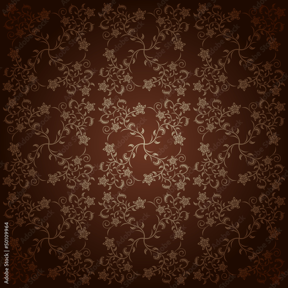 Background baroque vector with flowers Background baroque vector with flowers