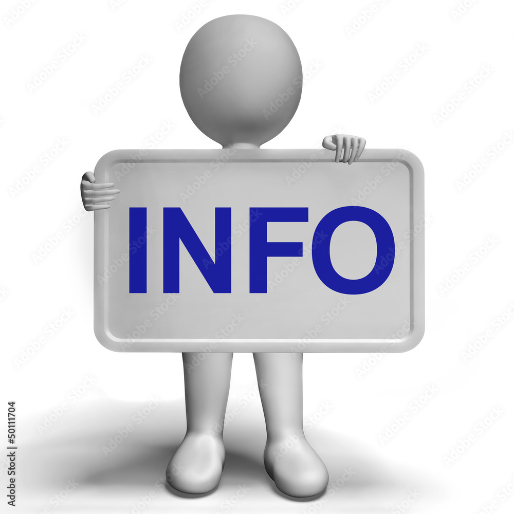 Info Sign Shows Information Knowledge And Support Info Sign Shows Information Knowledge And Support