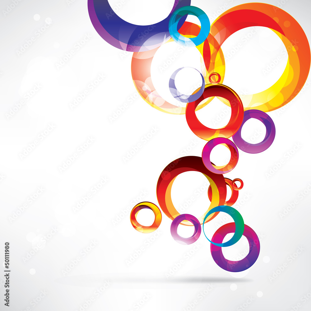 Abstract circles colored design Abstract circles colored design