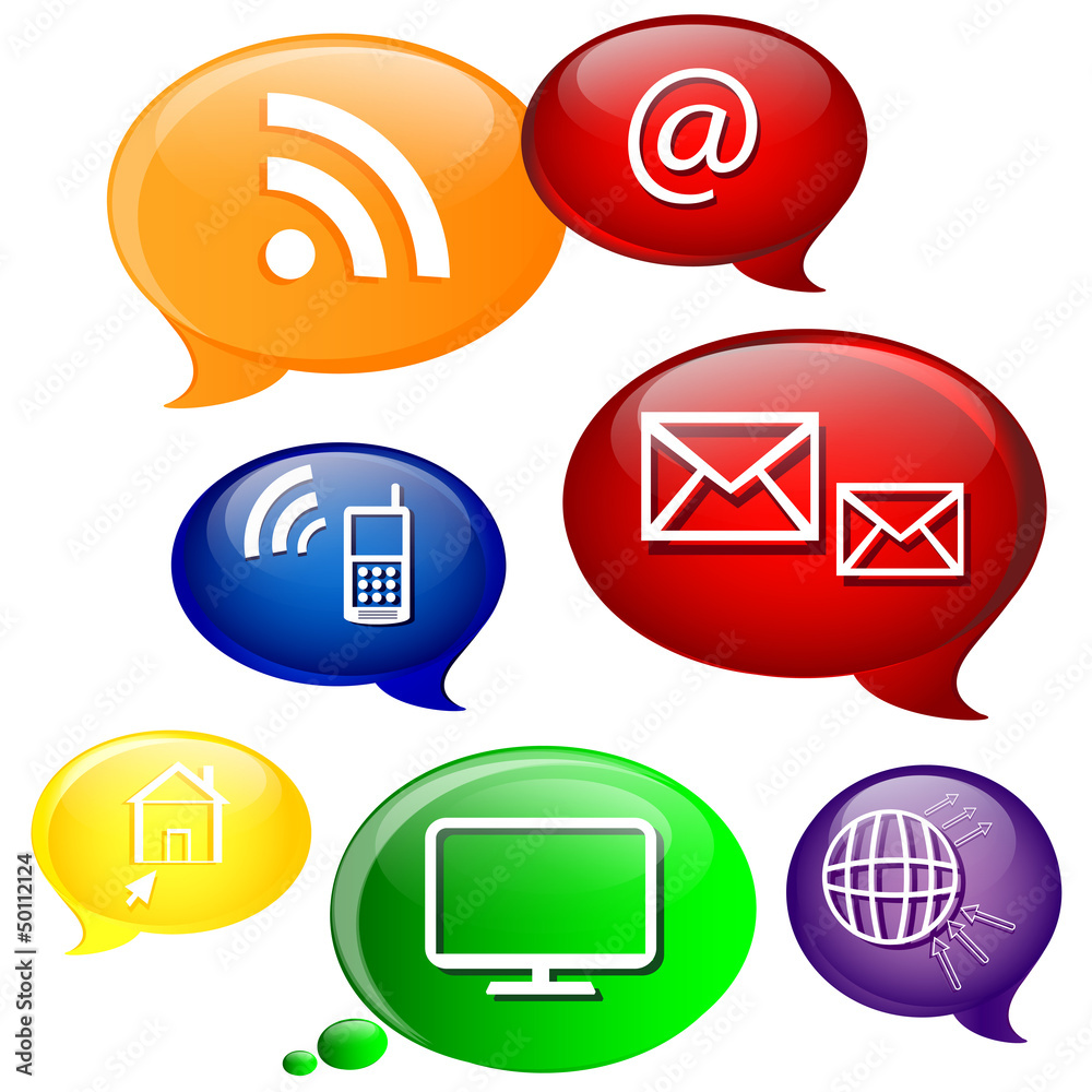 Social network speech balloons Social network speech balloons