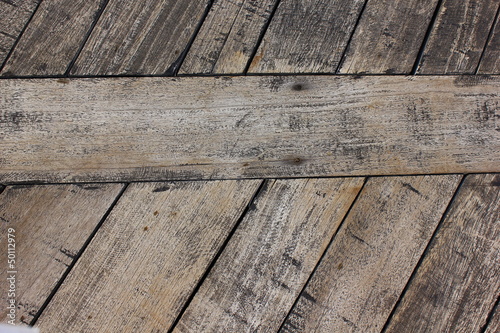 Aged wooden floor made of old planks