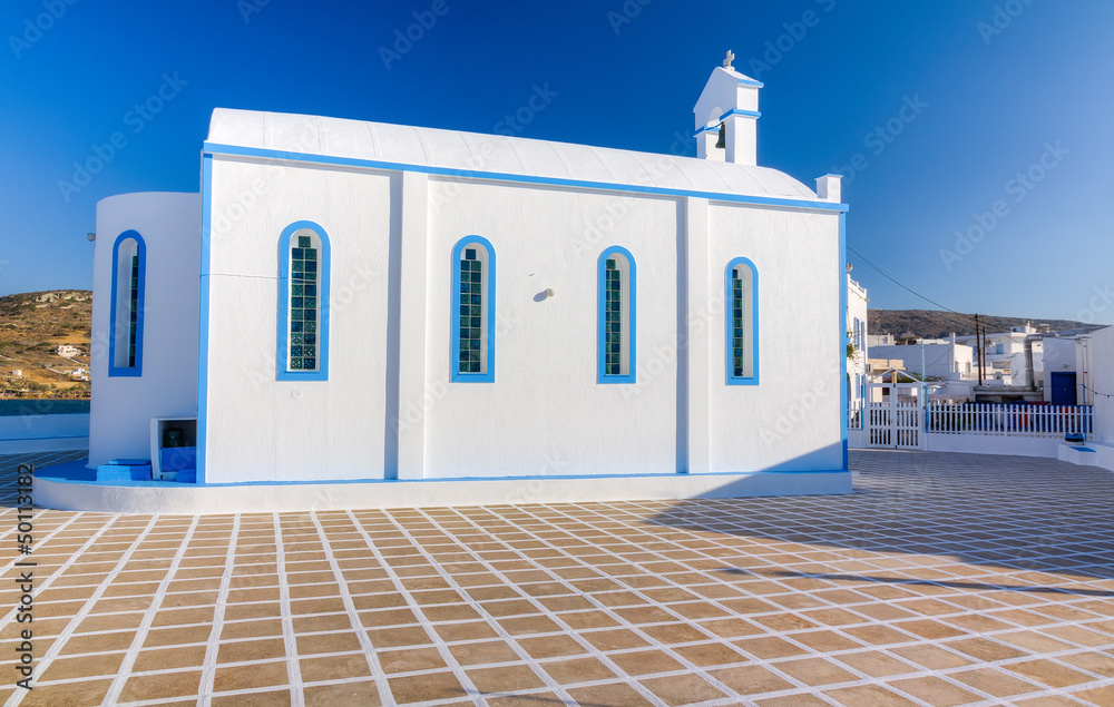 Agia Paraskevi church, Pollonia, Milos island, Cyclades, Greece