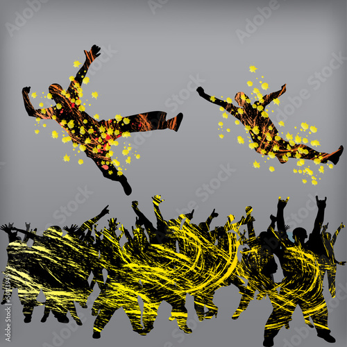 Party people vector background