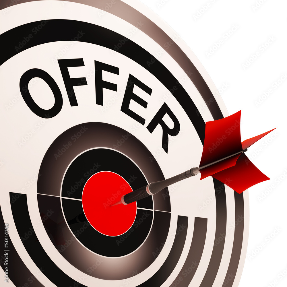 Offer Target Shows Discounts Reductions Or Sales
