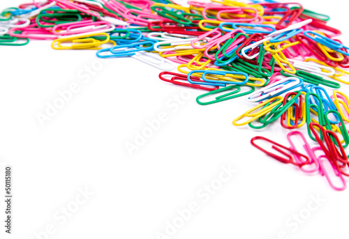 Multicolored paper clips