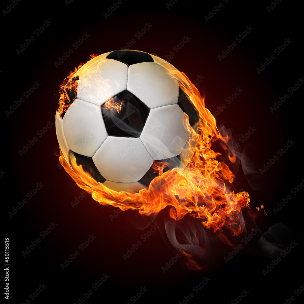 Naklejka premium Burning objects and objects on fire background