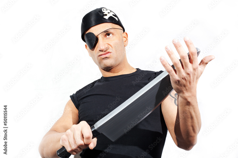 man in a pirate costume